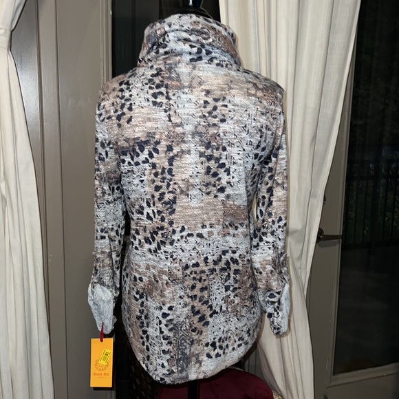 Ruby Rd must haves black brown tan cream white sweater loose neck NWT Small​ - Picture 9 of 14